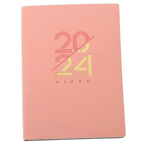 jojofuny Agenda-Buch akademisch Notizbücher notizbuch für die arbeit Wochenplaner tägliches Aufgabenheft Zeitplan Buch tägliches notizbuch Zeitplaner Büroplan-Notizblock Kunstleder Rosa von jojofuny