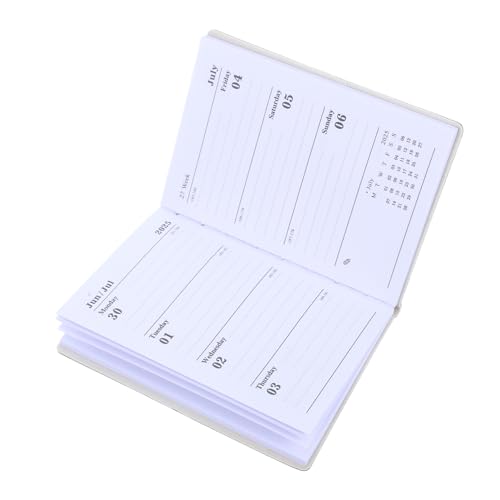 jojofuny Agenda Notizbuch Tagesplaner Mini Kalender Leicht Tragbar Für Büro Reise Alltag Schwarz Gestreift Hochwertiges Planer notizheft von jojofuny