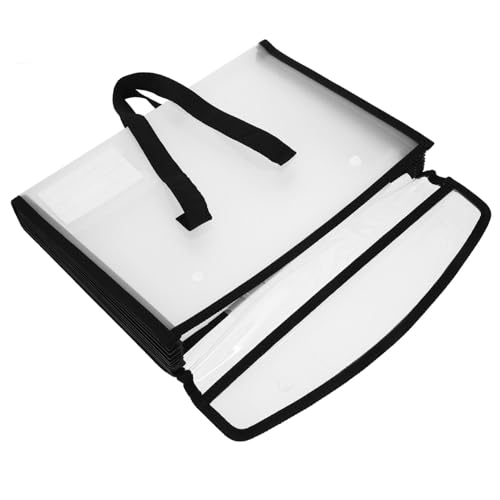 jojofuny Aktenordner Dateiorganisator Organisator aus Papier expandierender Veranstalter Datei-Organizer-Desktop Papier-Organizer-Ordner Büroorganisator Quittungsorganisator Plastik Schwarz von jojofuny