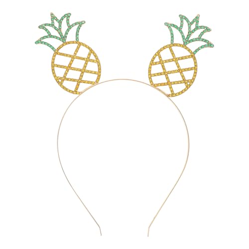 jojofuny Ananas-Stirnband Sonne Strand Partystirnband Dekorationen Wendekreis Party-Haarreifen Haarverzierung Party-Stirnband für Männer Sommerstirnband Party-Stirnbänder Legierung Golden von jojofuny