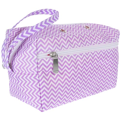 jojofuny Aufbewahrungstasche Aus Wolle Beutel Taschen Mit Stich Handwerk Häkeln Haken Nähen Anfänger Veranstalter Reisen Klein Wolle Beim Häkeln Garnhalter Wolltasche Violett Baumwolle von jojofuny