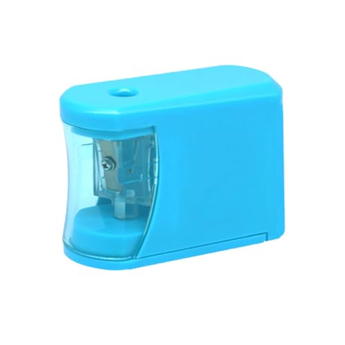 jojofuny Automatischer Bleistiftspitzer für Ergonomisches Design Rutschfest Batteriefrei Anspitzer ohne Strom für Schule und Zuhause Farbe Blau von jojofuny