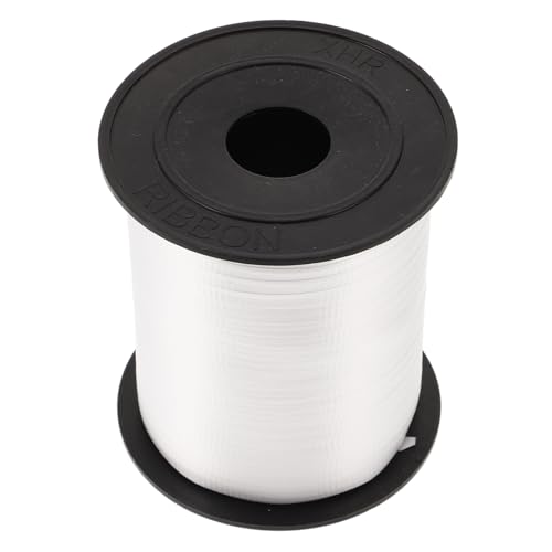 jojofuny Ballonband geschenkband Partydekoration Eisstockschießen Bänder zum Basteln glänzendes Kräuselband Banddekor Stoff groß Plastikbänder Geschenkverpackungszubehör Goldschnur PVC Weiß von jojofuny