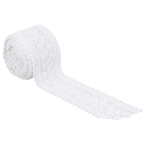 jojofuny Baumwollspitze Breit Yards Weiß DIY Nähzubehör Spitzenband für Kleidung Verzierung Handgemachte Borten Dekorative Spitze Meterware zum Nähen Basteln von jojofuny
