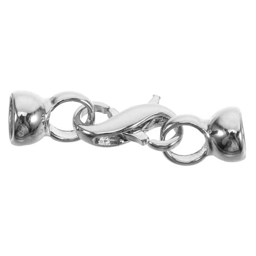 jojofuny Bell Hummerschnalle Halskette Mit Silberner Schnalle Kettenverlängerung Silber Haken Für Schlüsselanhänger Kabelendkappen Multi-halsketten-layering-verschluss Schmuck Silver Kupfer von jojofuny