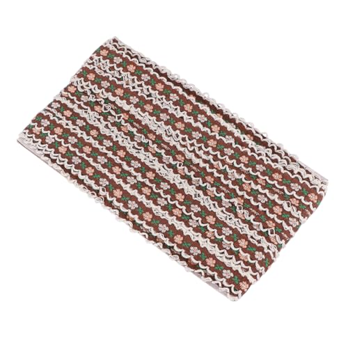 jojofuny Besticktes Spitzenband Stoff gefärbt Schnürsenkel Gold Spitzenbesatz zum Nähen Aufnäher mit Blumenstickerei Bastelband aus Spitze Blumenband Applikation zum Aufnähen von jojofuny