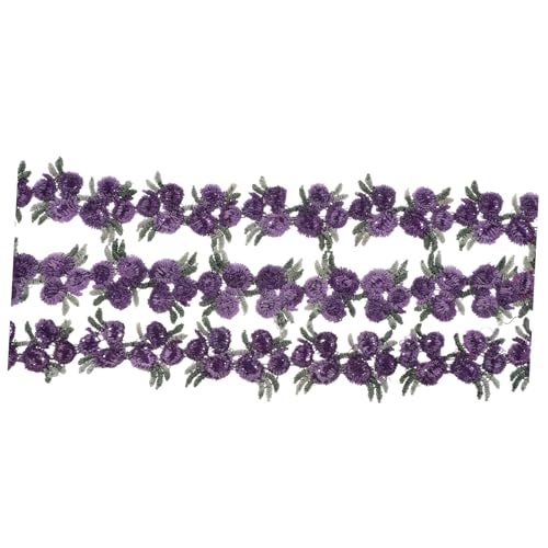 jojofuny Besticktes Spitzenband mit Bunten Blumen Farbenfrohes Polyester stoffband für DIY handwerk Partydekoration und Geschenkverpackung zum Nähen und Basteln von jojofuny
