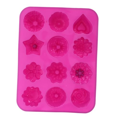 jojofuny Blumenform Silikonformen Geleeform Formen Zum Backen Seifenherstellung Blumen Eiswürfelform Blumen Silikonform Badebombenform Wachsformen Backformformen Kieselgel Lila von jojofuny