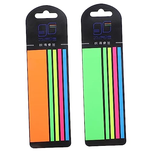 jojofuny Boxen Farbige Klebrige Lesestreifen Selbstklebende Lesemarker Fluoreszenz Indexmarker Für Büro Schule Dokumente Je Lange Streifen von jojofuny