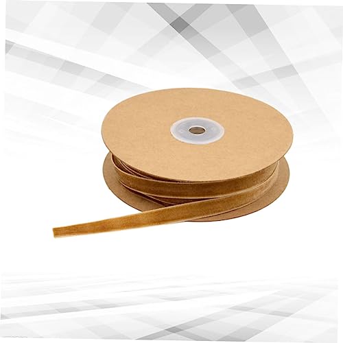 jojofuny Breites Flocking Ribbon Einseitiges Dekoband für DIY Projekte Hochzeits und Partydekoration Elegantes Geschenkband Kaffee Farbe für Kleidung und Accessoires von jojofuny