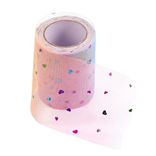 jojofuny Bunte Glitzer Tüllrolle Regenbogen Pailletten Tüllband für Hochzeit Tischläufer Partydeko und Kleidungsaccessoires von jojofuny