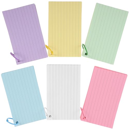 jojofuny Bunte Linierte Karteikarten mit Löchern Farben mit Metallringen Memo Notizblock für Büro Schule Lernen Praktische Flashcards für Vokabeln und Notizen jojofuny Bunte Linierte Karteikarten mit Löchern Farben mit Metallringen Memo Notizblock für Büro Schule Lernen Praktische Flashcards für Vokabeln und Notizen von jojofuny