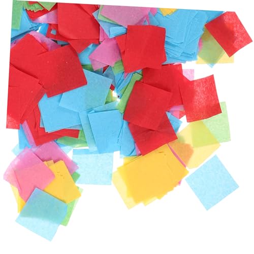jojofuny Bunte Mosaik Papierquadrate Leichte Seidenpapier Konfetti für Partydeko DIY Basteln Scrapbooking Geburtstagsdeko Umweltfreundliches Bastelpapier von jojofuny