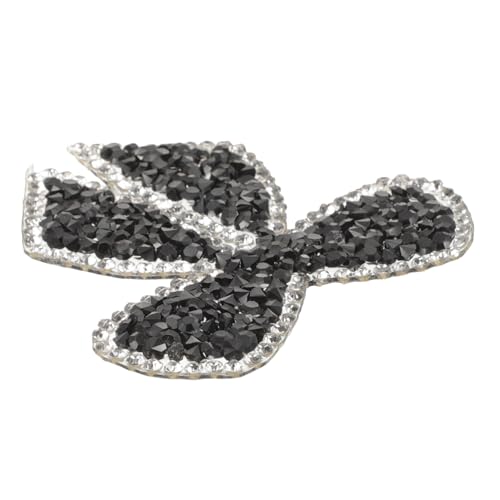 jojofuny Bunter Strass Schleifen Aufnäher Schwarz Bügelbarer Resin Bügelbild zum Aufnähen und Reparieren von Kleidung Jeans Taschen und Rucksäcken Modische Applikation für Textilien jojofuny Bunter Strass Schleifen Aufnäher Schwarz Bügelbarer Resin Bügelbild zum Aufnähen und Reparieren von Kleidung Jeans Taschen und Rucksäcken Modische Applikation für Textilien von jojofuny