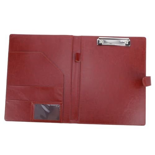 jojofuny Business Padfolio Folder mit Integriertem Metallclip PU Leder Multifunktionaler Büro Organizer mit Mehreren Taschen Mobiler Dokumentenhalter für Meetings und Notizen jojofuny Business Padfolio Folder mit Integriertem Metallclip PU Leder Multifunktionaler Büro Organizer mit Mehreren Taschen Mobiler Dokumentenhalter für Meetings und Notizen von jojofuny