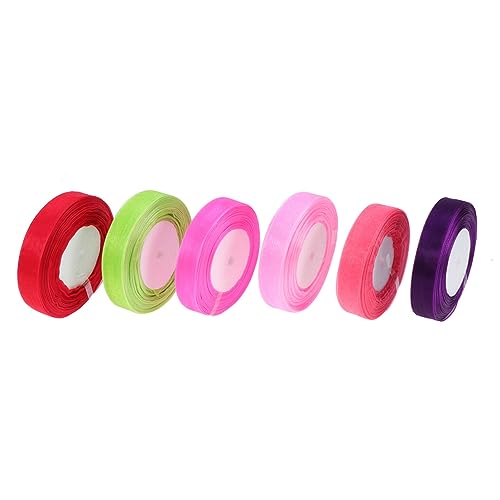 jojofuny Chiffon-band Hochzeit Organza Bunt Dekorativ Schier Dekoration Wickeln Urlaub Einladen Verpackung Party Großes Band Tutu -rock Vorhanden Braut- Ribbon Doppelgesicht Blumenband Rot von jojofuny