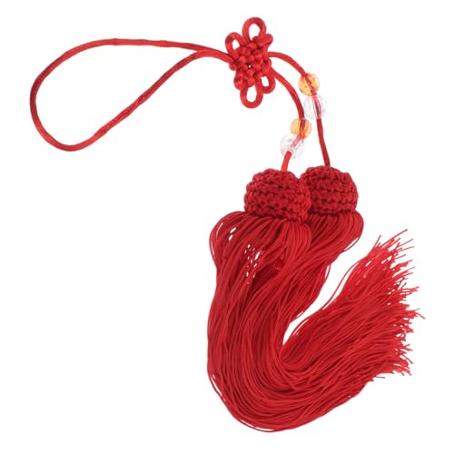 jojofuny Chinesische Rote Knoten Quaste aus Eisseide Dekorative Schwertquaste für Kung Fu Tai Chi Kampfsport und Bühnenperformance Eleganter Anhänger im Traditionellen Stil von jojofuny