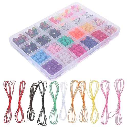 jojofuny DIY Armbandperlen Acryl Buchstabenperlen Lose Perlen für Basteln für Armband und Schmuckherstellung Geschenkidee für Familie von jojofuny