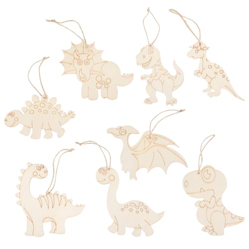 jojofuny DIY Dinosaurier Holzfiguren Unbehandelte Große Holzscheiben zum Bemalen Basteln Kreative Holzanhänger für Wanddeko und DIY Handwerk jojofuny DIY Dinosaurier Holzfiguren Unbehandelte Große Holzscheiben zum Bemalen Basteln Kreative Holzanhänger für Wanddeko und DIY Handwerk von jojofuny