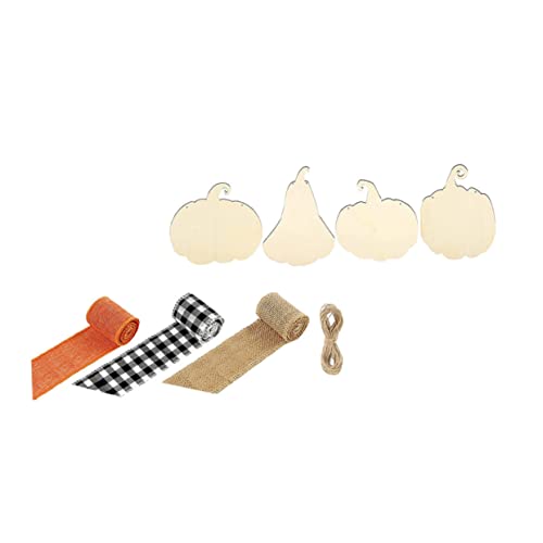 jojofuny DIY Halloween Holzanhänger Handbemalt Bastelspielzeug aus Sicherem Holz Blanko Kürbis Graffiti Chips für Kreative Wanddekoration und Halloween Bastelset von jojofuny