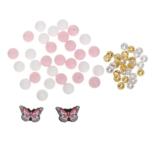 jojofuny DIY Silikon Perlen für Armbänder und Schlüsselanhänger Weiche Runde und Schmetterlingsperlen Farbenfrohes Bastelset für Schmuckherstellung Geeignet für Kreative DIY Projekte und jojofuny DIY Silikon Perlen für Armbänder und Schlüsselanhänger Weiche Runde und Schmetterlingsperlen Farbenfrohes Bastelset für Schmuckherstellung Geeignet für Kreative DIY Projekte und von jojofuny