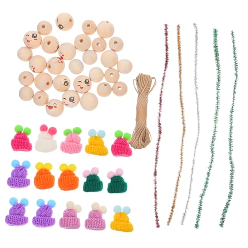 jojofuny DIY Weihnachts-holzperlen mit Handpolierten Holzperlen Juteschnur Bunten Fäden und Weihnachtsmützen für Basteln Familienaktivitäten und Festliche Dekoration jojofuny DIY Weihnachts-holzperlen mit Handpolierten Holzperlen Juteschnur Bunten Fäden und Weihnachtsmützen für Basteln Familienaktivitäten und Festliche Dekoration von jojofuny
