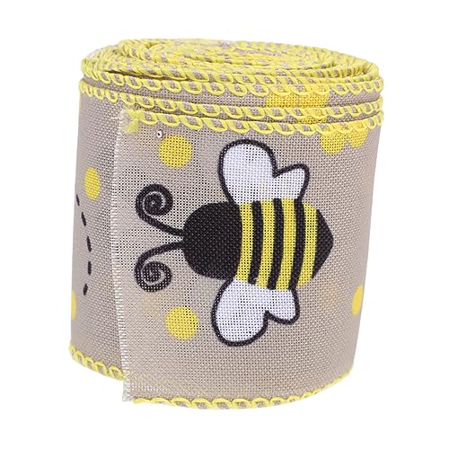jojofuny Dekoratives Bienenmuster Geschenkband Breit Lange Rolle für Party Dekoration Hochzeitsdeko und Diy Bastelprojekte jojofuny Dekoratives Bienenmuster Geschenkband Breit Lange Rolle für Party Dekoration Hochzeitsdeko und Diy Bastelprojekte von jojofuny