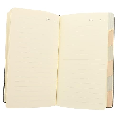 jojofuny Dickes Notizbuch mit Register und Etiketten Tragbares Notizheft für Büro und Persönliche Notizen für Notizen Planungen und Inspirationen Schwarz von jojofuny