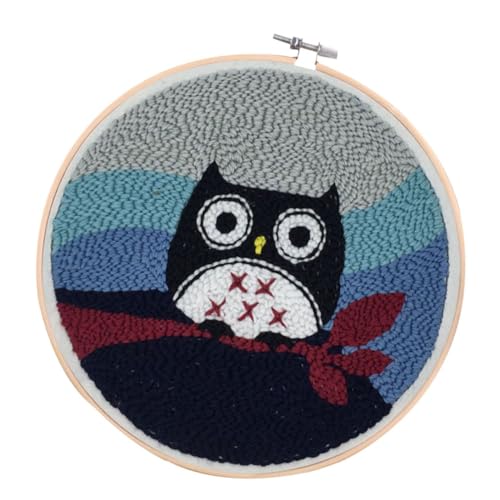 jojofuny Diy Punch Stickerei Kit für Erwachsene Komplettes Set mit Werkzeugen und Anleitung Cartoon Eule Muster für Kreative Heimprojekte jojofuny Diy Punch Stickerei Kit für Erwachsene Komplettes Set mit Werkzeugen und Anleitung Cartoon Eule Muster für Kreative Heimprojekte von jojofuny