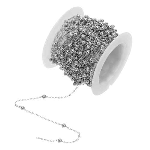 jojofuny Edelstahl Kugelkette Rolle Beaded Chain für DIY Schmuckherstellung Halskette Armband Zubehör Handpoliert Hautfreundlich Langlebig Modisch Vielseitig Einsetzbar jojofuny Edelstahl Kugelkette Rolle Beaded Chain für DIY Schmuckherstellung Halskette Armband Zubehör Handpoliert Hautfreundlich Langlebig Modisch Vielseitig Einsetzbar von jojofuny