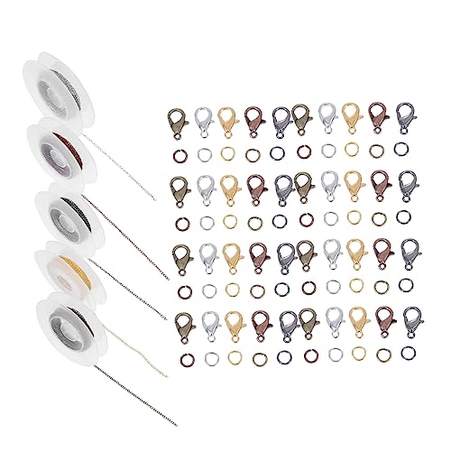 jojofuny Erweiterte Kette mit Hummerverschluss für Diy Schmuck Kupferbeschichtete Halskette Armband Zubehör Hummerverschlüsse Ringe Vielseitig und Einfach zu Verwenden von jojofuny