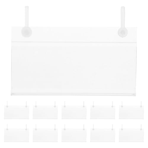 jojofuny Etikettenhalter für Korbbehälter, 100 Stück | Etikettenhalter für Drahtregale, 10,2 x 7,6 cm | Drahtregal-Displayclip mit Druckknopf | Preisanzeige aus transparentem Kunststoff für jojofuny Etikettenhalter für Korbbehälter, 100 Stück | Etikettenhalter für Drahtregale, 10,2 x 7,6 cm | Drahtregal-Displayclip mit Druckknopf | Preisanzeige aus transparentem Kunststoff für von jojofuny