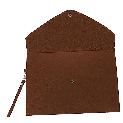 jojofuny Felt File Holder Dokumentenmappe mit Druckknopfverschluss und Robust für Büro und Schule Großzügiger Stauraum für Dokumente Braun mit Tragriemen jojofuny Felt File Holder Dokumentenmappe mit Druckknopfverschluss und Robust für Büro und Schule Großzügiger Stauraum für Dokumente Braun mit Tragriemen von jojofuny