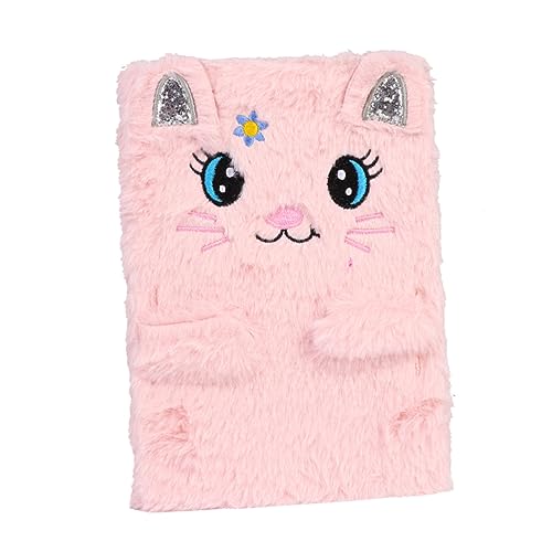 jojofuny Flauschiges Notizbuch für Mädchen Cartoon Design Rosa Katzenmotiv Schreibblock für Schule und Freizeit Hochwertiges Schreibpapier für Tagebuch und Kreative Ideen von jojofuny