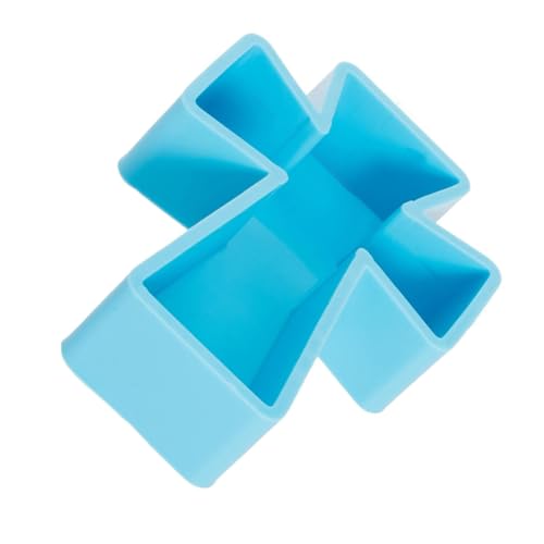 jojofuny Flexibles Kreuz Silikonform für DIY Kerzenhalter Epoxidharz-gießform für Aromatherapie-kerzen Seifenherstellung und Bastelprojekte Blau Langlebig und Detailreich für Valentinstag von jojofuny