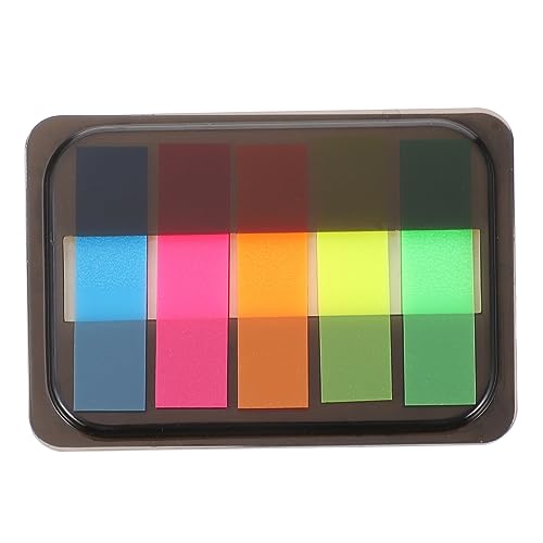 jojofuny Fluoreszierende Selbstklebende Haftnotizen Boxen Farbige Memo Pads für Notizen Lesezeichen für Büro Schule und Zuhause von jojofuny