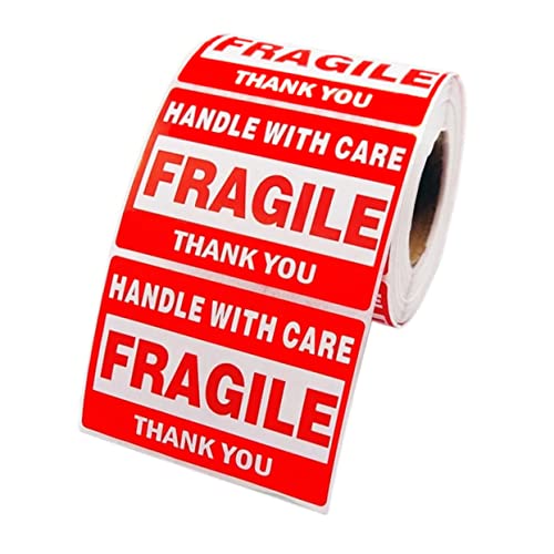 jojofuny Fragile Sticker Selbstklebend Langlebige Warnetiketten für Zerbrechliche Pakete Flexibel Haftend Karton für Versand und Umzug von jojofuny