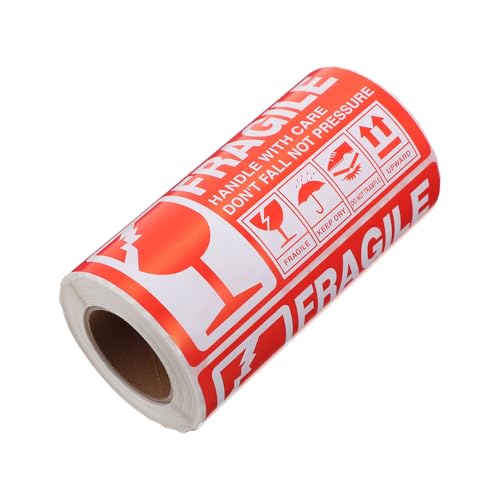 jojofuny Fragile Warning Sticker Wetterfest Langlebig Versand Verpackung Warnetiketten für Zerbrechliche Güter Handle With Care Hinweisaufkleber von jojofuny