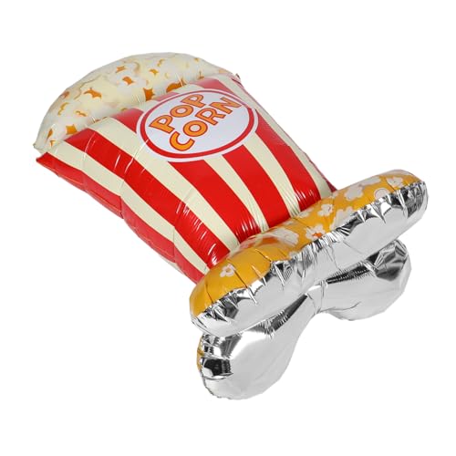 jojofuny Giant Popcorn Folienballon Aufblasbare Wiederverwendbare Movie Night Deko für Kindergeburtstag Karneval Shower und Schulveranstaltungen Fotorequisite von jojofuny