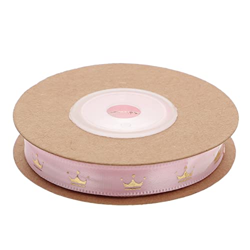 jojofuny Gold genähtes Kronband Stoffband Haarbänder aus Bändern Stoffbänder pastellfarbenes Band Spitzenbänder zum Basteln Haarschleifenband rotes Band Bänder für Handwerk Polyester Rosa von jojofuny