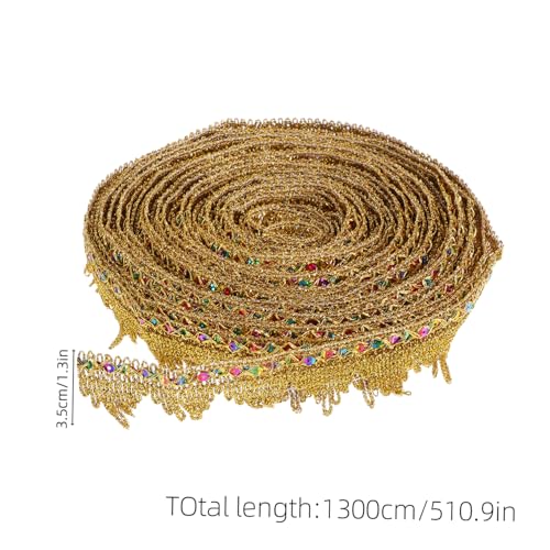jojofuny Goldene Pailletten Spitzenborte Pet Robust Langlebig für Nähen DIY Basteln Kleidung Geschenkverpackung Vielseitig Zuschneidbar von jojofuny