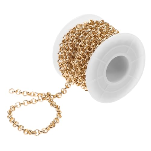 jojofuny Goldfarbene Aluminium O-kette Robuste DIY Schmuckkette für Halsketten Schultertaschen und Dekorative Handwerksprojekte Langlebig Leicht zu Verarbeiten jojofuny Goldfarbene Aluminium O-kette Robuste DIY Schmuckkette für Halsketten Schultertaschen und Dekorative Handwerksprojekte Langlebig Leicht zu Verarbeiten von jojofuny