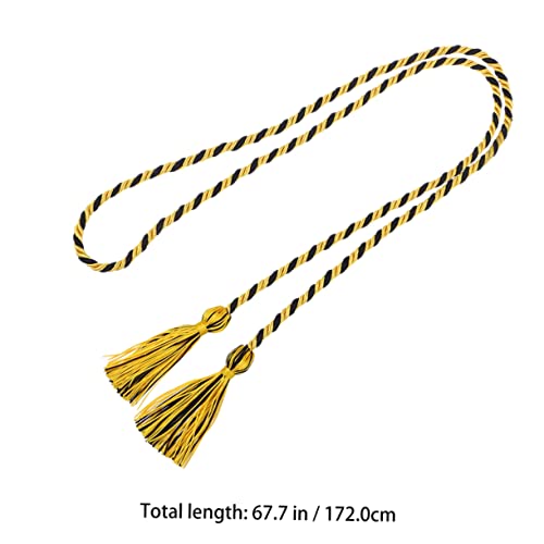 jojofuny Graduierung Ehrenkordel Polyester mit Quaste Langlebige Glatte Abschlusskordel für Bachelor Toga Schulabschluss Dekoration Gelb Schwarzes Farbdesign für Graduierungsfeier und jojofuny Graduierung Ehrenkordel Polyester mit Quaste Langlebige Glatte Abschlusskordel für Bachelor Toga Schulabschluss Dekoration Gelb Schwarzes Farbdesign für Graduierungsfeier und von jojofuny