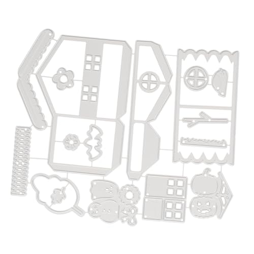 jojofuny Halloween Cutting Die Metall Schablone für DIY Bastelarbeiten Geisterhaus Stanzform für Scrapbooking und Papierarbeiten Langlebig und Robust von jojofuny