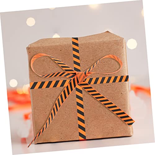 jojofuny Halloween Dekoratives Polyesterband Schwarzes Kürbis Geschenkband Vielseitiges Diy Schleifenband für Festliche Verpackung und Kostümaccessoires von jojofuny