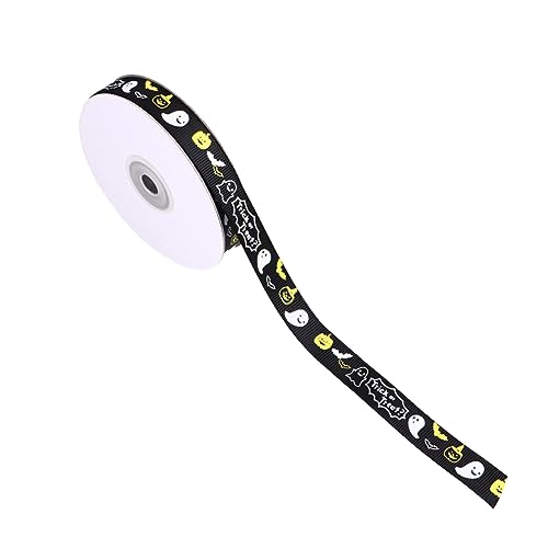 jojofuny Halloween Geschenkband mit Druck Breites Schwarzes Satinband Yards für Halloween Dekorationen Geschenkverpackungen und Diy Projekte und Kreative Bastelideen jojofuny Halloween Geschenkband mit Druck Breites Schwarzes Satinband Yards für Halloween Dekorationen Geschenkverpackungen und Diy Projekte und Kreative Bastelideen von jojofuny