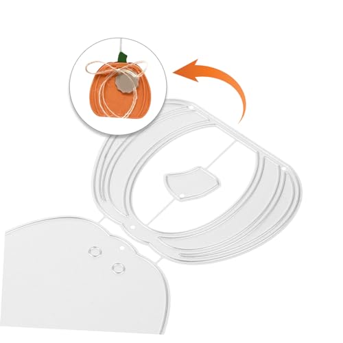 jojofuny Halloween Kürbis Stanzform aus Langlebigem Kohlenstoffstahl Wiederverwendbar Verschleißfest Glatte Kanten für DIY Scrapbooking und Partydekoration Silberfarben Originelles von jojofuny