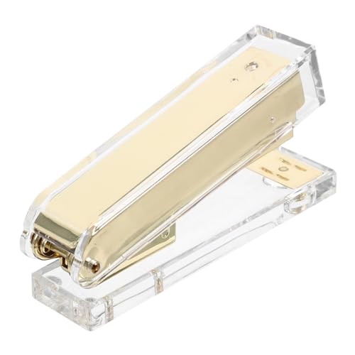 jojofuny Hefter Bürowefter Schreibtisch-Essentials Buchheime Acryl Golden von jojofuny