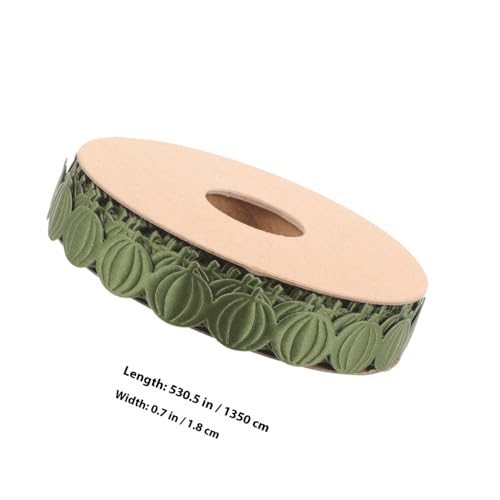 jojofuny Herbstliches Dekoband mit Ernte-Motiv Grün Flexibles Bastelband für Partydeko Geschenkverpackung Halloween und Herbst-dekoration Leicht Biegsam und Vielseitig Einsetzbar von jojofuny