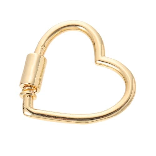jojofuny Herzförmiger Schmuck Schraubverschluss Eleganter Karabiner Anhänger für DIY Schmuck Vielseitiger Ketten und Armbandverbinder Einfache Installation für Kreative Schmuckherstellung von jojofuny
